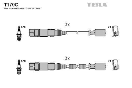 Tesla T170C Przewody wysokiego napięcia, komplet T170C: Dobra cena w Polsce na 2407.PL - Kup Teraz!