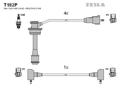Tesla T182P Ignition cable kit T182P: Buy near me in Poland at 2407.PL - Good price!