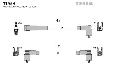 Tesla T195H Przewody wysokiego napięcia, komplet T195H: Dobra cena w Polsce na 2407.PL - Kup Teraz!