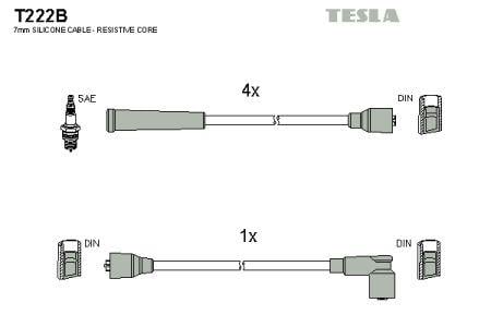 Tesla T222B Дроти високовольтні, комплект T222B: Приваблива ціна - Купити у Польщі на 2407.PL!