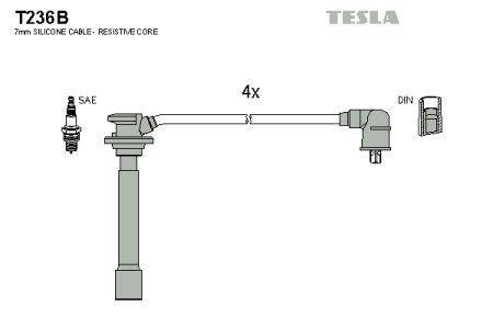 Tesla T236B Дроти високовольтні, комплект T236B: Приваблива ціна - Купити у Польщі на 2407.PL!