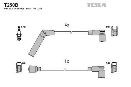 Tesla T250B Провода высоковольтные, комплект T250B: Отличная цена - Купить в Польше на 2407.PL!