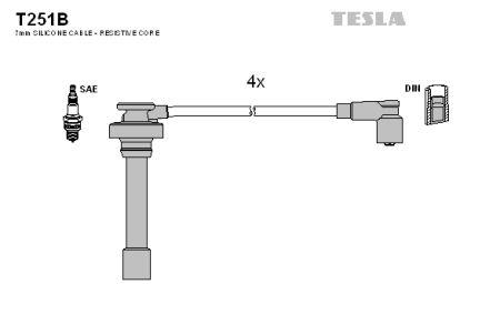 Tesla T251B Przewody wysokiego napięcia, komplet T251B: Dobra cena w Polsce na 2407.PL - Kup Teraz!