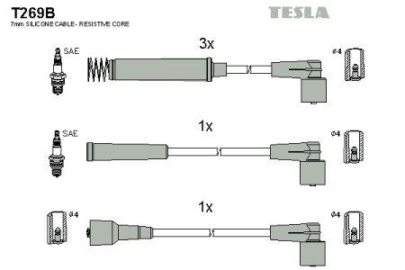 Tesla T269B Przewody wysokiego napięcia, komplet T269B: Dobra cena w Polsce na 2407.PL - Kup Teraz!