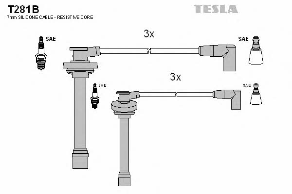 Tesla T281B Провода высоковольтные, комплект T281B: Отличная цена - Купить в Польше на 2407.PL!