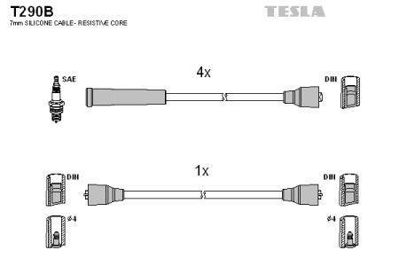 Tesla T290B Przewody wysokiego napięcia, komplet T290B: Dobra cena w Polsce na 2407.PL - Kup Teraz!