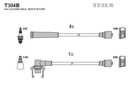 Tesla T304B Ignition cable kit T304B: Buy near me in Poland at 2407.PL - Good price!