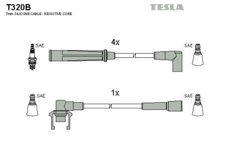 Tesla T320B Przewody wysokiego napięcia, komplet T320B: Atrakcyjna cena w Polsce na 2407.PL - Zamów teraz!