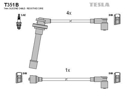 Tesla T351B Дроти високовольтні, комплект T351B: Приваблива ціна - Купити у Польщі на 2407.PL!