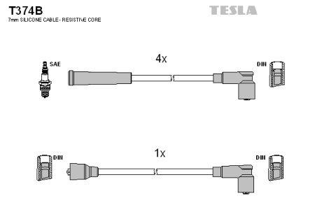 Tesla T374B Провода высоковольтные, комплект T374B: Отличная цена - Купить в Польше на 2407.PL!