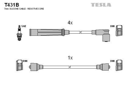 Tesla T431B Ignition cable kit T431B: Buy near me in Poland at 2407.PL - Good price!