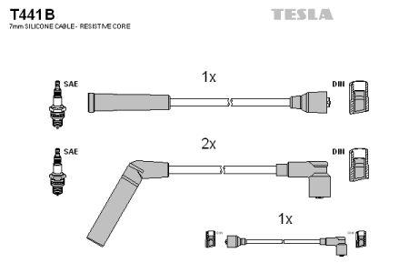 Tesla T441B Провода высоковольтные, комплект T441B: Отличная цена - Купить в Польше на 2407.PL!