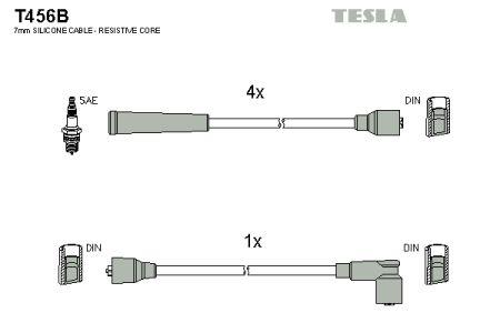 Tesla T456B Przewody wysokiego napięcia, komplet T456B: Dobra cena w Polsce na 2407.PL - Kup Teraz!