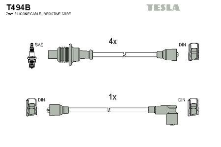 Tesla T494B Zündkabel kit T494B: Kaufen Sie zu einem guten Preis in Polen bei 2407.PL!