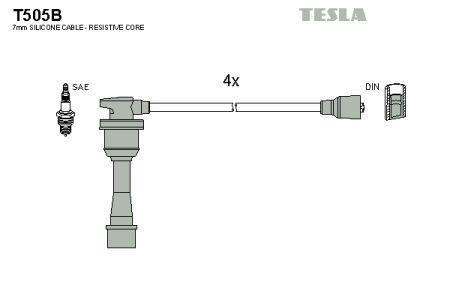 Tesla T505B Провода высоковольтные, комплект T505B: Отличная цена - Купить в Польше на 2407.PL!
