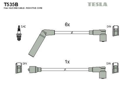 Tesla T535B Przewody wysokiego napięcia, komplet T535B: Dobra cena w Polsce na 2407.PL - Kup Teraz!