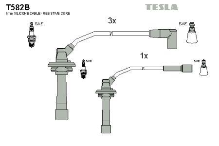 Tesla T582B Zündkabel kit T582B: Kaufen Sie zu einem guten Preis in Polen bei 2407.PL!