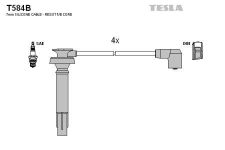 Tesla T584B Ignition cable kit T584B: Buy near me in Poland at 2407.PL - Good price!