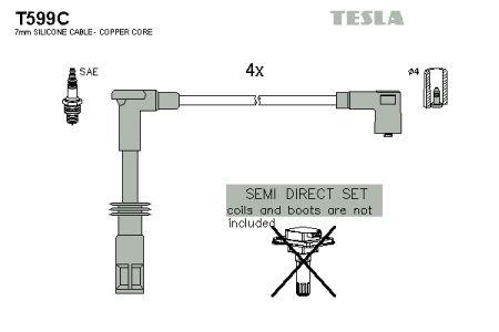 Tesla T599C Zündkabel kit T599C: Kaufen Sie zu einem guten Preis in Polen bei 2407.PL!