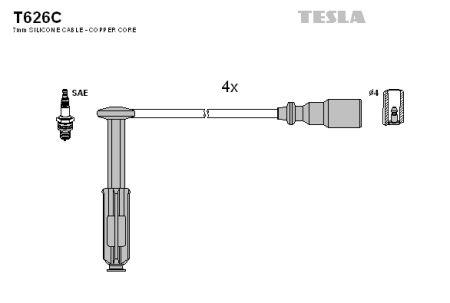 Tesla T626C Przewody wysokiego napięcia, komplet T626C: Atrakcyjna cena w Polsce na 2407.PL - Zamów teraz!