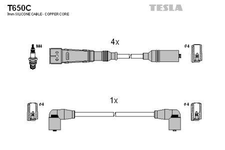 Tesla T650C Przewody wysokiego napięcia, komplet T650C: Dobra cena w Polsce na 2407.PL - Kup Teraz!