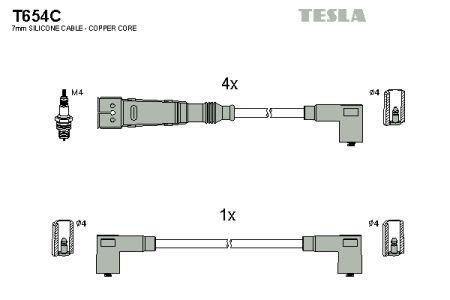 Tesla T654C Ignition cable kit T654C: Buy near me in Poland at 2407.PL - Good price!