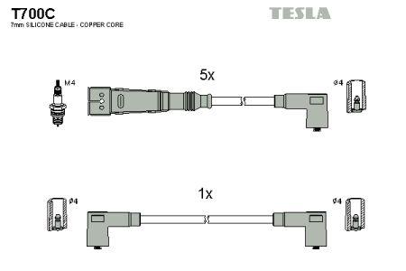 Tesla T700C Ignition cable kit T700C: Buy near me in Poland at 2407.PL - Good price!