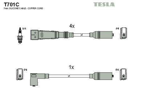 Tesla T701C Przewody wysokiego napięcia, komplet T701C: Dobra cena w Polsce na 2407.PL - Kup Teraz!