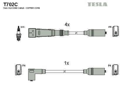 Tesla T702C Przewody wysokiego napięcia, komplet T702C: Dobra cena w Polsce na 2407.PL - Kup Teraz!