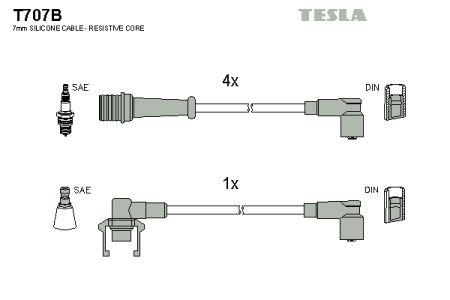 Tesla T707B Провода высоковольтные, комплект T707B: Отличная цена - Купить в Польше на 2407.PL!