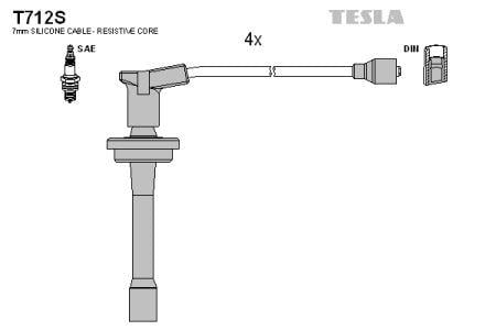 Tesla T712S Провода высоковольтные, комплект T712S: Отличная цена - Купить в Польше на 2407.PL!