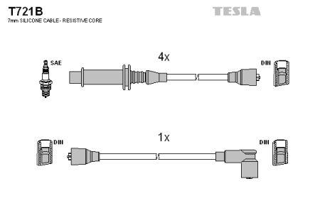 Tesla T721B Провода высоковольтные, комплект T721B: Отличная цена - Купить в Польше на 2407.PL!