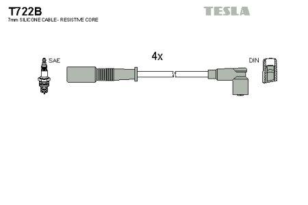Tesla T722B Przewody wysokiego napięcia, komplet T722B: Dobra cena w Polsce na 2407.PL - Kup Teraz!