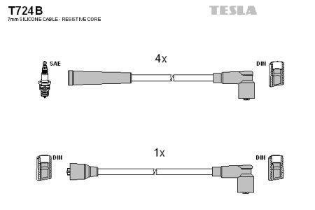 Tesla T724B Провода высоковольтные, комплект T724B: Отличная цена - Купить в Польше на 2407.PL!