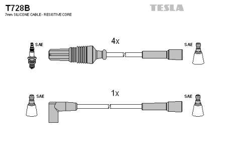 Tesla T728B Przewody wysokiego napięcia, komplet T728B: Dobra cena w Polsce na 2407.PL - Kup Teraz!