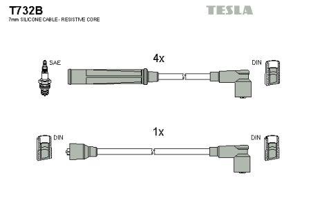 Tesla T732B Przewody wysokiego napięcia, komplet T732B: Dobra cena w Polsce na 2407.PL - Kup Teraz!