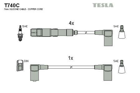 Tesla T740C Провода высоковольтные, комплект T740C: Отличная цена - Купить в Польше на 2407.PL!