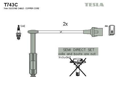 Tesla T743C Ignition cable kit T743C: Buy near me in Poland at 2407.PL - Good price!