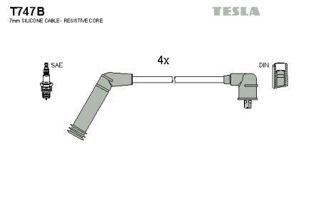 Tesla T747B Провода высоковольтные, комплект T747B: Отличная цена - Купить в Польше на 2407.PL!