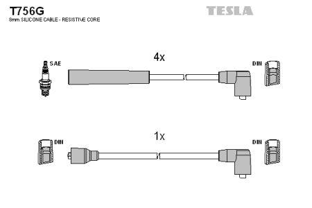 Tesla T756G Przewody wysokiego napięcia, komplet T756G: Dobra cena w Polsce na 2407.PL - Kup Teraz!