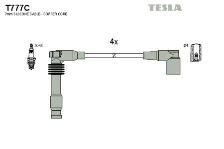 Tesla T777C Przewody wysokiego napięcia, komplet T777C: Dobra cena w Polsce na 2407.PL - Kup Teraz!
