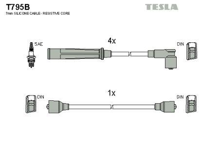 Tesla T795B Ignition cable kit T795B: Buy near me at 2407.PL in Poland at an Affordable price!