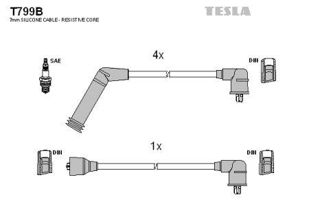 Tesla T799B Провода высоковольтные, комплект T799B: Отличная цена - Купить в Польше на 2407.PL!