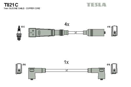 Tesla T821C Przewody wysokiego napięcia, komplet T821C: Dobra cena w Polsce na 2407.PL - Kup Teraz!