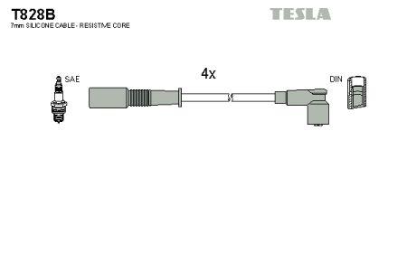 Tesla T828B Ignition cable kit T828B: Buy near me in Poland at 2407.PL - Good price!