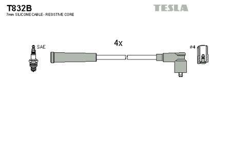 Tesla T832B Przewody wysokiego napięcia, komplet T832B: Dobra cena w Polsce na 2407.PL - Kup Teraz!