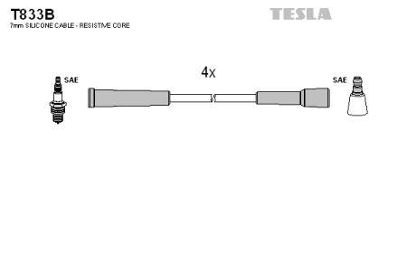 Tesla T833B Przewody wysokiego napięcia, komplet T833B: Dobra cena w Polsce na 2407.PL - Kup Teraz!