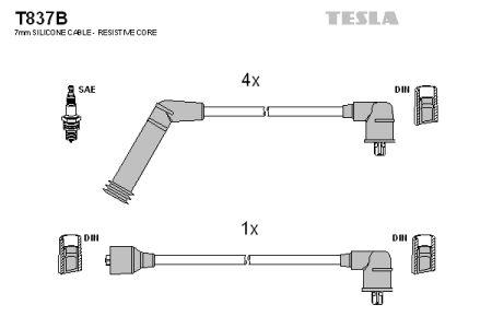 Tesla T837B Провода высоковольтные, комплект T837B: Отличная цена - Купить в Польше на 2407.PL!