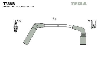 Tesla T888B Провода высоковольтные, комплект T888B: Отличная цена - Купить в Польше на 2407.PL!