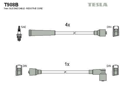 Tesla T908B Ignition cable kit T908B: Buy near me at 2407.PL in Poland at an Affordable price!